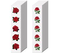 CREATCABIN 480 Pcs Rose Stickers Scrapbook Sticker Small Decor PVC Vinyl Waterproof Laptop Self-adhesive Cute Labels Craft for Water Bottle DIY Decoration Home Door Table Valentine 2.2x2.1 cm