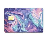 CREATCABIN 4Pcs Card Skins Wave Credit Card Removable Waterproof Self Adhesive Stickers Cover Bank Cards Birthday for Transportation Key Debit Card Cover Women Men Boys 7.3 x 5.4Inch