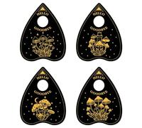 CREATCABIN 4Pcs Crystal Ball Stand Wood Mini Crystal Sphere Display Stand Planchette Crystal Holder Mushroom Witch Stuff Wiccan Small Tray Altar Tarot Decor Supplies for Crystal Ball Stone 3.1x2.5Inch