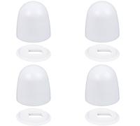 CREATCABIN 4pcs Universal Toilet Bolt Lid Toilet Bolt Cover Round Plastic Push-On Lavatory Screw Cover Bathroom Decor Easy To Install Lavatory Cover For Hotel Kitchen Bedroom Commode Parts Decoration