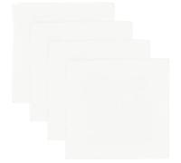 CREATCABIN 4Pcs White Cotton Napkins Fringe Napkin Bulk 16.54" x 16.54" Boho Washable Spring Table Handmade Decorative Linen Dinner Rustic Cloth Napkins for Easter Wedding Thanksgiving Party Christmas