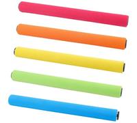 CREATCABIN 5 Pcs Track and Field Relay Batons Sticks Assorted Color Relay Running Race Batons Sticks Foam Relay Running Race Sports Competition Physical Outdoor Team Activities 12×1.18 Inch