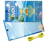 CREATCABIN 50 PCs You've Found A Duck Tags Swimming Duck Tag DIY Jeep Duck Card Double Sided in with Hole and Twine for Jeeps Car Hanging Decor Friends Lucky Pass on 3.5x2 Inch-Share Your Pics