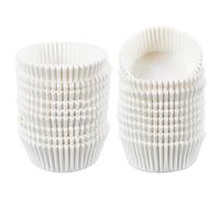 CREATCABIN 500pcs White Cupcake Liners No Smell Baking Mold Paper Grease-Proof Muffin Liners Baking Cups for Cupcakes Nuts Pancakes Desserts Weddings Party Theme Activities Decor 2.8x1.2in