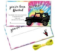 CREATCABIN 500Pcs You've Been Ducked Tags Watercolor Double Sided Cruising Duck Tags with Hole Twine Ducking DIY Handwriting Greeting Card for Holidays Party Game Sunglasses Duck Decor Gifts 3.5x2in
