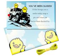 CREATCABIN 50Pcs Ducking Tags You Have Been Ducked Cards Paper Rectangle Snap Pic Share Greeting Car Card with Hole 11 Yards Jute Twine for Yellow Rubber Ducks DIY Decors 3.4 x 2 Inch