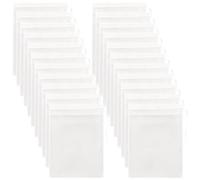 CREATCABIN 50Pcs Small Cold Brew Bags Mesh Drawstring Tea Bags Non Woven Mess Fabric Cloth Reusable Rectangle White Pouches Accessories for Cooking Brewing Food Iced Hot Coffee Tea 5.9 x 3.9 Inch