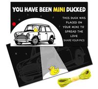 CREATCABIN 50Pcs You Have Been Ducked Cards Duck Card Paper Placed On Your Mini Spread The Love Share Pics Ducking Tags with Hole 11 Yards Jute Twine for Rubber Ducks Cars DIY Decors 3.4 x 2 inch