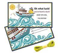 CREATCABIN 50Pcs You've Been Ducked Cards Cruising Rubber Duck Tag Cruise Duck Tags Duck Duck Tags Ducking DIY Duck Card with Hole and Twine for Rubber Duck Car Decor 3.5x2Inch-Oh What Luck