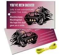 CREATCABIN 50Pcs You've Been Ducked Cards Duck Tags Card Duck Duck Tags Ducking DIY Duck Card with Twine for Rubber Duck Car Decor 3.5x2Inch-LIFE is an Adventure,Enjoy The Ride