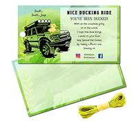 CREATCABIN 50Pcs You've Been Ducked Cards Duck Tags Card Ducking DIY Duck Card with Hole and Twine for Rubber Ducks Car Decor 3.5 x 2 Inch-Nice Ducking Ride（Grassland