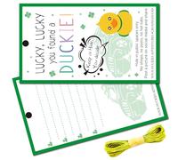 CREATCABIN 50Pcs You've Been Ducked Tags Cruising Rubber Duck Tag Cruise Duck Duck Tag Double Sided Duck Tag with Hole Twine for Car Jeep Party 2x3.5Inch-LUCKY,LUCKY you found a DUCKIE Keep or Hide
