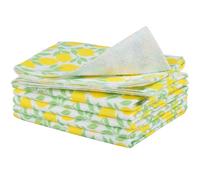 CREATCABIN 6 Packs Refrigerator Liners Shelf Liners for Kitchen Cabinets Waterproof Oil-Proof Washable No Adhesive Cupboard Liner Plastic Drawer Mats Protect Dresser Shelves 12.2x23.62 Inch Lemon