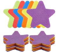 CREATCABIN 60Pcs Carpet Markers Spots Markers Set Star Shape Colorful Dots Markers with 6 Colors Floor Dot Early Supplies for Decoration Teachers Classroom Rug Family Yoga 5.51x3.93Inch