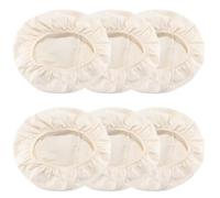 CREATCABIN 6Pcs Bread Banneton Proofing Basket Liner Cloth Cover 9.45Inch Round Baking Dough Banneton Proofing Sourdough Basket Liner Cloth Natural Rattan for Sourdough Bakery Bread Baking Supplies