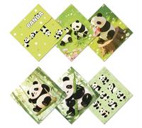 CREATCABIN 6Pcs Glasses Cleaning Cloth Microfiber Cleaning Cloths Suede Fiber Glasses Cleaner Wipes Soft Washable Microfiber Reusable for Eyeglasses Camera Lens Laptops Screens Phone 6 x 6 Inch Panda