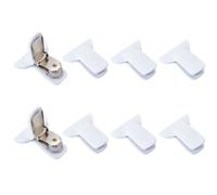 CREATCABIN 8 Pcs Padded Comforter Clips White Padded Clips Metal Duvet Clips Blanket Fasteners Bedding Secure Comforter Preventing Shifting Inside Cover Accessories Quickly Install 1.46x1.57 Inch