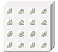 CREATCABIN 8 Sheets 128Pcs Mini Dragon Stickers Bulk Tiny Animal Decals 0.98 inch Self-Adhesive Waterproof Plastic Cartoon Scrapbooking Labels Teacher Reward Sticker for Laptop Album Phone Suitcase