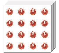 CREATCABIN 8 Sheets 128Pcs Pomegranate Stickers Small Round Fruit Stickers 0.98 Inch Vinyl Plastic Calendars Crafts Decals Mini Round Dot Labels for Planners Ledger Phone Luggage Cup Diary Scrapbook