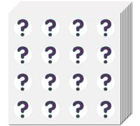 CREATCABIN 8 Sheets 128Pcs Question Mark Stickers Planner Calendar Stickers Adhesive 1 Inch Mini Round Dot Plastic Waterproof Symbol Sign Decals for Journals Scrapbook Water Bottle Diary Laptop Decor