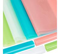 CREATCABIN 8 Sheets 4 Colors Refrigerator Liners Mats Washable EVA Fridge Mats Liners Covers Pads Liner Easy to Clean for Shelves Freezer Glass Shelf Cupboard Cabinet Drawer Placemats 11.33x17.59Inch
