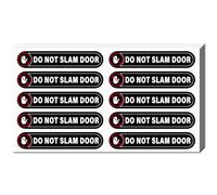CREATCABIN 8 Sheets Do Not Slam Door Stickers Mini Vinyl Coated Self Adhesive Stickers Waterproof Warning Labels Palm Decals Removable Sign Decal for Auto Car Van SUV Taxi Uber Black 174x276mm