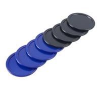 CREATCABIN 8PCS Air Hockey Pucks 2.5 Inch Heavy Replacement Pucks Standard Plastic Lightweight for Tables Equipment Practicing Training Set Entertainment Party Accessories Indoor Adults Blue Black