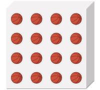 CREATCABIN 8Pcs Basketball Circle Decals Bulk Round Dot Stickers Self Adhesive Cartoon Labels Waterproof Plastic Dot Tags Removable Pattern Marking for Home Office Plan Remind Decor Supplies 0.98In