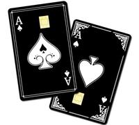 CREATCABIN 8Pcs Credit Card Skin Debit Card Sticker Playing Ace Black Personalizing Card Decor Waterproof Removable Bank Card Protecting Sticker for Credit Card Holders 3.3x2.1in