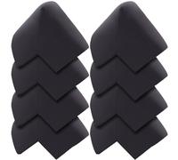 CREATCABIN 8Pcs Rubber Table Corner Guards Safety Corner Protectors Table Corner Cushion Soft Foam Child Safety Protection with Strong Adhesive for Sharp Corner Table Furniture Wall 2.2x2.2 Inch Black