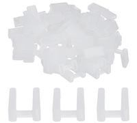 CREATCABIN 90Pcs Cord Prong Cover Plastic Plug Covers Prong Protector 2 Pin Power Plug Clear Safety Cap Plug Outlet Cover 2 Prong Protector Caps Dust for Home Office Power Socket 1.6x1.8cm
