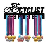 CREATCABIN Acrylic Medal Holder Cycling Medals Hanger Display Cyclist Rack Frame Stand Wall Mount Hanger Hanging for Home Badge 2 Lines Athletes Medalist Running Soccer Gymnastics Over 20 Medals