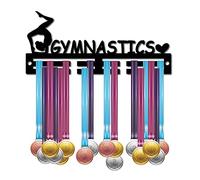 CREATCABIN Acrylic Medal Holder Gymnastics Medal Hanger Display Stand Wall Mount Hanger Hanging for Home Badge 2 Lines Athletes Medalist Running Soccer Over 20 Medals