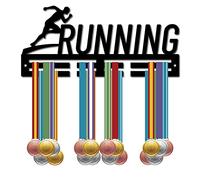 CREATCABIN Acrylic Medal Holder Running Athlete Medals Hanger Display Runner Sports Medal Hooks Stand Wall Mount Hanger Hanging for Home Badge 2 Lines Medalist Soccer Gymnastics Over 20 Medals