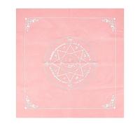 CREATCABIN Altar Cloth Star Fox Celestial Tarot Card Deck Spiritual Tapestry Tablecloth Power Sacred Velvet Cloth Astrology Square for Divination Pendulum Witchcraft Supplies Pagan Pink 19.29in