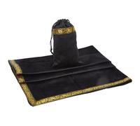 CREATCABIN Altar Cloth Tarot Cloth Tablecloth Spiritual Tapestry Sacred Astrology Fortune Telling Crafts with Golden Embroidery Lockrand Tarot Card Bag Set for Divination Witchcraft Pagan 25x25.9 Inch
