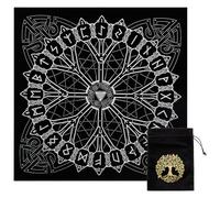 CREATCABIN Altar Cloth Tarot Table Cloth Rune Astrology Gothic Cards Bag Square Table Cover Divination Tree of Life Velvet with Tarot Drawstring Pouch Set Tarot Card Gift for Witchcraft Supplies Witch