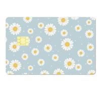 CREATCABIN April Daisy Card Skin Sticker Debit Credit Card Skins Covering Bank Card Protecting Decals Removable Wrap Waterproof Scratch Proof No Bubble Slim for EBT Transportation Key Card 7.3x5.4Inch