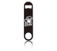 CREATCABIN Beers Flat Bottle Opener Speed Metal Opener Heavy Duty Bottle Opener Stainless Steel Key for Beer Bartender Pub Bar Drinks Kitchen Restaurant Seniors Man Women Gifts Black 1.6x7Inch