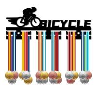 CREATCABIN Bicycle Medal Hanger Display Cyclist Medal Display Rack Acrylic Wall-Mounted Medal Hook with 12 Separate Hooks Hang 0ver 40+ Medals for Triathlon Cyclist Runner Swimmer 11.4×4.3 Inch