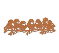 CREATCABIN Bird Metal Wall Art Outdoor Bird on Branch Wall Decor Sculpture Rusty Hanging Ornament Artwork for Living Room Bedroom Office Home Balcony Garden Tree Housewarming Party 11.8 x 4.1 inch