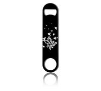 CREATCABIN Birds Branch Flat Bottle Opener Speed Metal Opener Heavy Duty Bottle Opener Stainless Steel Key for Beer Bartender Pub Bar Drinks Kitchen Restaurant Seniors Man Women Gifts Black 1.6x7Inch