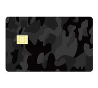 CREATCABIN Black Camouflage Card Skin Sticker Debit Credit Card Skins Covering Personalizing Bank Card Protecting Decals Waterproof Scratch Proof No Bubble Slim for EBT Transportation Card 7.3x5.4Inch