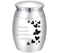 CREATCABIN Black Heart Small Keepsake Urns Mini Cremation Urn for Ashes Butterfly Alloy Sharing Funeral Urn Memorials Ashes Holder Miniature Container for Family Friend Pet 1.6x1.2 Inch-Silvery