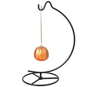 CREATCABIN Black Ornament Display Stand Metal Ornament Holder Iron Crystal Glass Witch Ball Air Plant Christmas Decoration Hanging Hanger Rack for Festivals Home Wedding Party 7.1 x 4.9 x 10.6 Inch