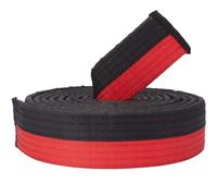 CREATCABIN Black Red Taekwondo Belt Polyester Martial Arts Belt Judo Karate TKD Aikido Uniform Ranking Belt Long Soft Universal Fit Belts Jiu Jitsu for Perfomance Sports Training Equipment 9.18ft