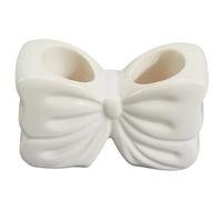 CREATCABIN Bow Toothbrush Holder Bow Shaped Toothbrush Stand Bowknot Ceramic Bathroom Holder Drying Moisture-proof Decoration for Bathroom Storage Organization Vanity Makeup Organizer White