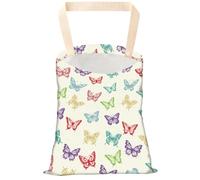 CREATCABIN Butterfly Car Trash Bag Car Garbage Bag Back Seat Organizer Trash Can Bin Cute Printed One-Handed Strap Garbage Bags for Car Accessories Vehicle Travelling Camping Outdoor 11.8x9.84 Inch