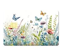CREATCABIN Butterfly Card Skin Sticker Debit Credit Card Skins Covering Flowers Plants Personalizing Bank Card Protecting Decals Waterproof No Bubble Slim for EBT Transportation Key Card 7.3x5.4Inch