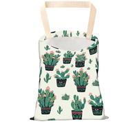 CREATCABIN Cactus Car Trash Bag Car Garbage Bag Hanging Back Seat Organizer Trash Can Bin One-Handed Strap Garbage Reusable Waterproof for Car Accessories Vehicle Travelling Camping 11.8x9.84 Inch